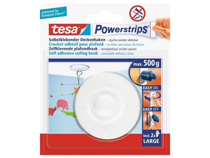 tesa Deckenhaken Weiss