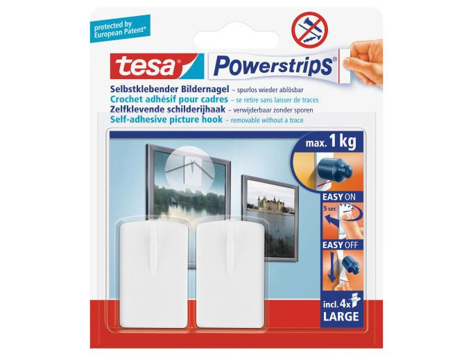 tesa Haken Bildernagel Weiss