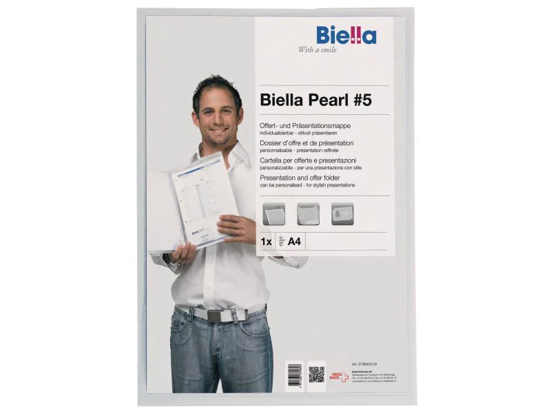 Biella Einlagemappe Pearl 20 x Transparent