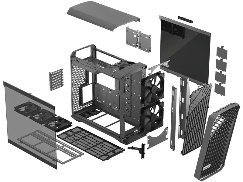 Fractal Design PC-Gehäuse Torrent TG Light Grau