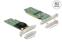 Delock Host Bus Adapter PCI Express x16 - 4x NVMe M.2 Key M