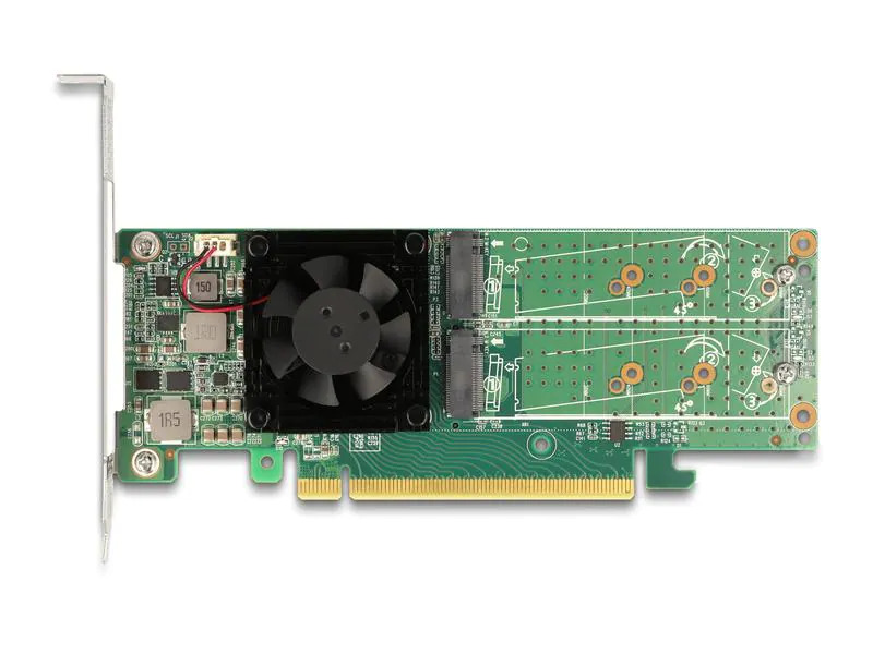 Delock Host Bus Adapter PCI Express x16 - 4x NVMe M.2 Key M