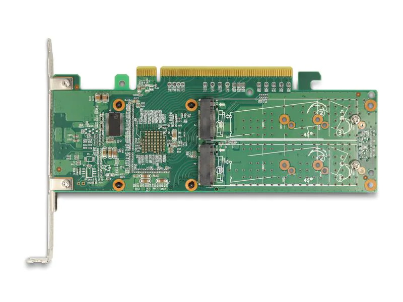 Delock Host Bus Adapter PCI Express x16 - 4x NVMe M.2 Key M