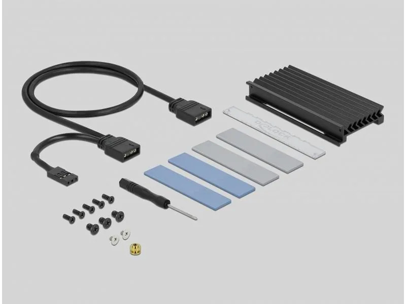 Delock Host Bus Adapter PCIe x4 - M.2, NVMe, Key M, RGB-LED