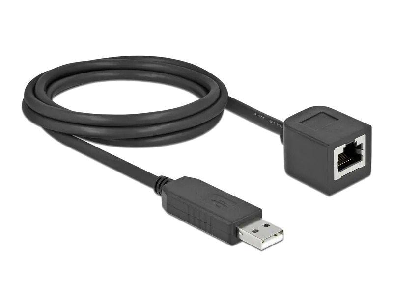 Delock Anschlusskabel USB-A zu RS-232 RJ45, 2 m