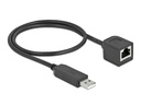 Delock Anschlusskabel USB-A zu RS-232 RJ45, 50 cm
