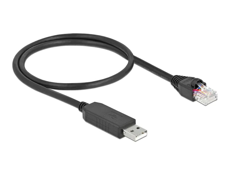 Delock Anschlusskabel USB-A zu RS-232 RJ45, 50 cm