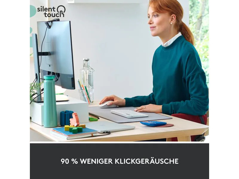 Logitech Mobile Maus Signature M650 L Weiss