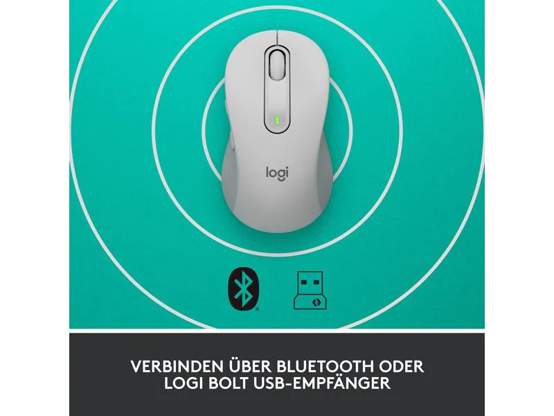 Logitech Mobile Maus Signature M650 L Weiss