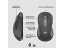 Logitech Mobile Maus Signature M650 L left Graphite