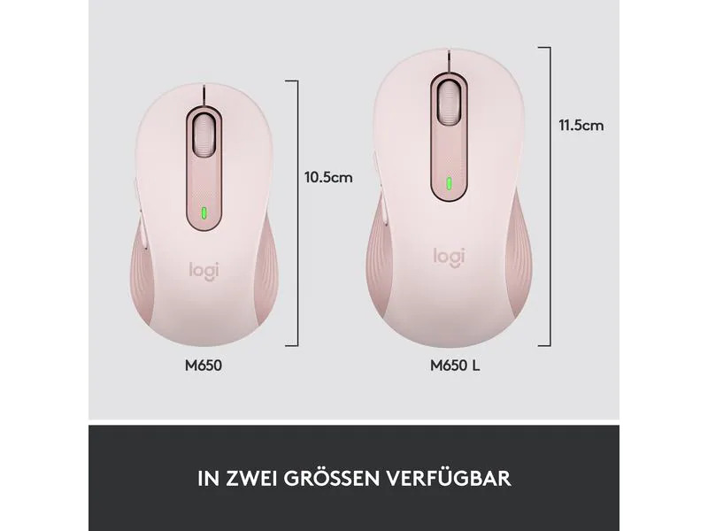 Logitech Mobile Maus Signature M650 Rosa
