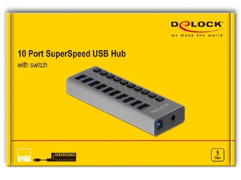 Delock USB-Hub 63670 10x USB-A