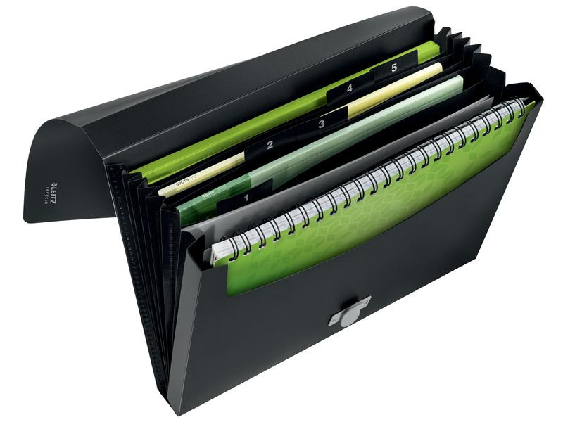 Leitz Fächermappe Recycle A4 Schwarz