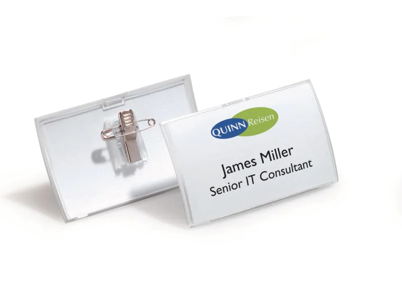 DURABLE Namensschild mit Clip Click Fold  54 x 90 mm, 25 Stück