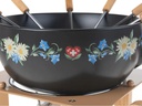 Nouvel Käsefondue-Set Schlitten 9 Teile, Schwarz