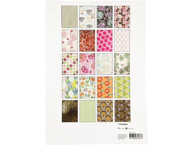 Creativ Company Büttenpapier A4 20 Blatt, Mehrfarbig