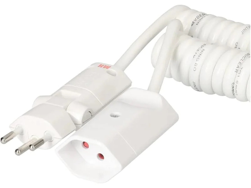 Max Hauri Verlängerungskabel 2.5 m T13 - T12 ClipClap, Weiss