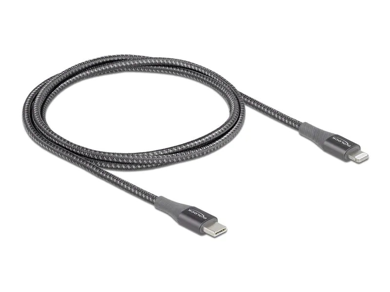Delock USB-Kabel USB C - Lightning 1 m, Grau