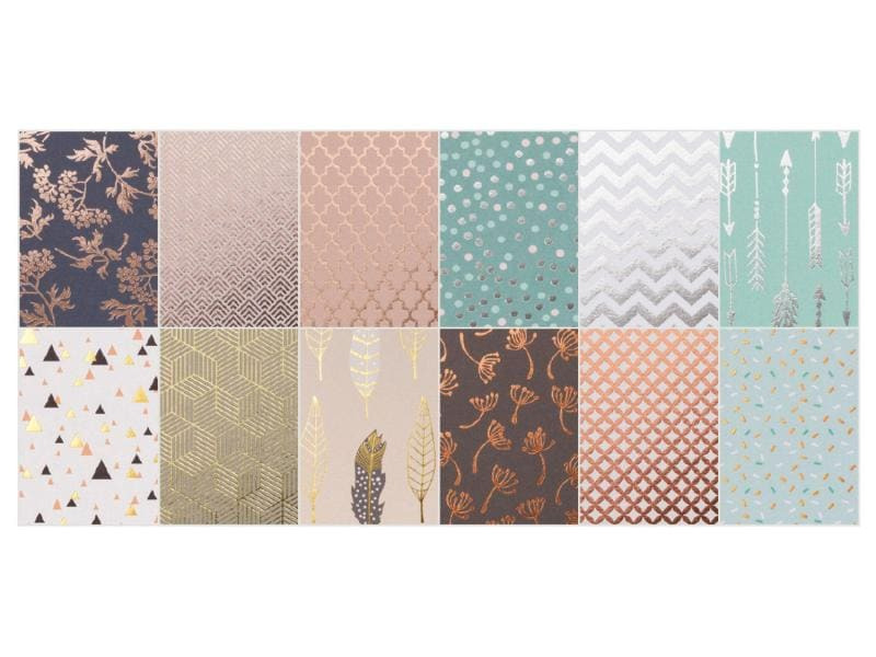 Folia Designpapier Hot foil Gold/Silber/Mint/Weiss