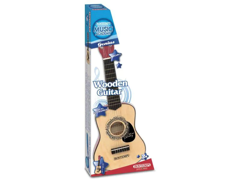 Bontempi Musikinstrument Holzgitarre 6 Saiten