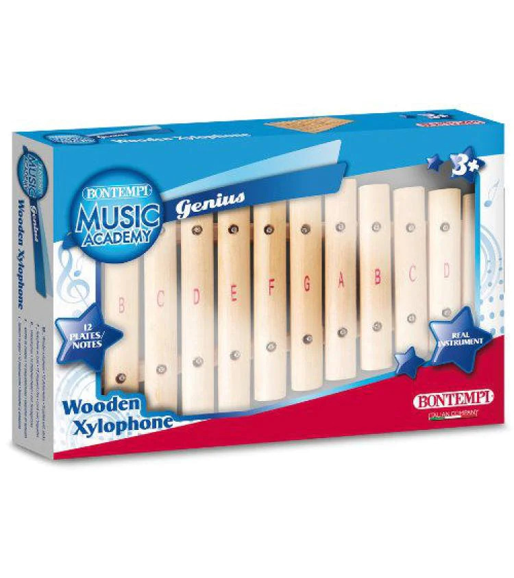 Bontempi Musikinstrument Xylophon mit 12 Holzplättche