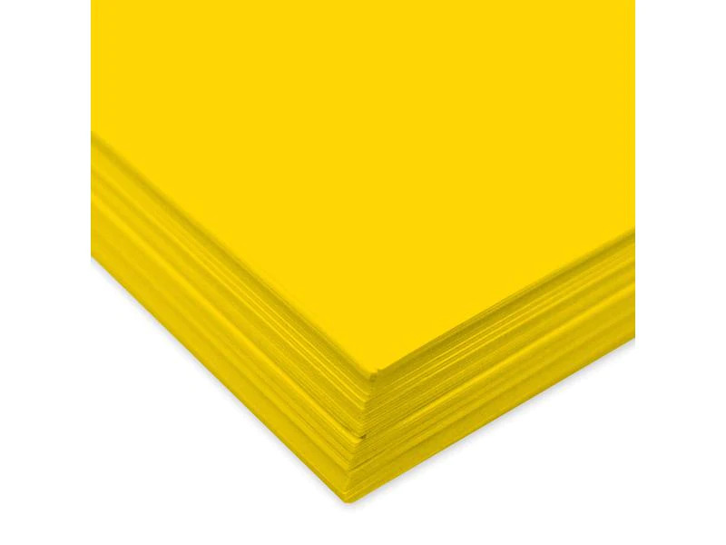 URSUS Tonzeichenpapier A4, 130 g/m², 100 Blatt, Sonnengelb