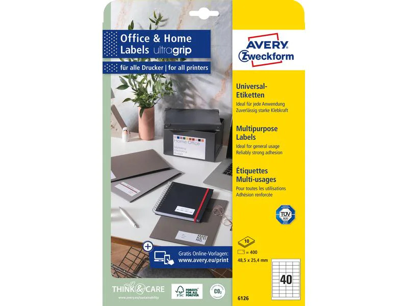 Avery Zweckform Hinweis-Etiketten Set 48.5 x 25.4 mm, 10 Blatt