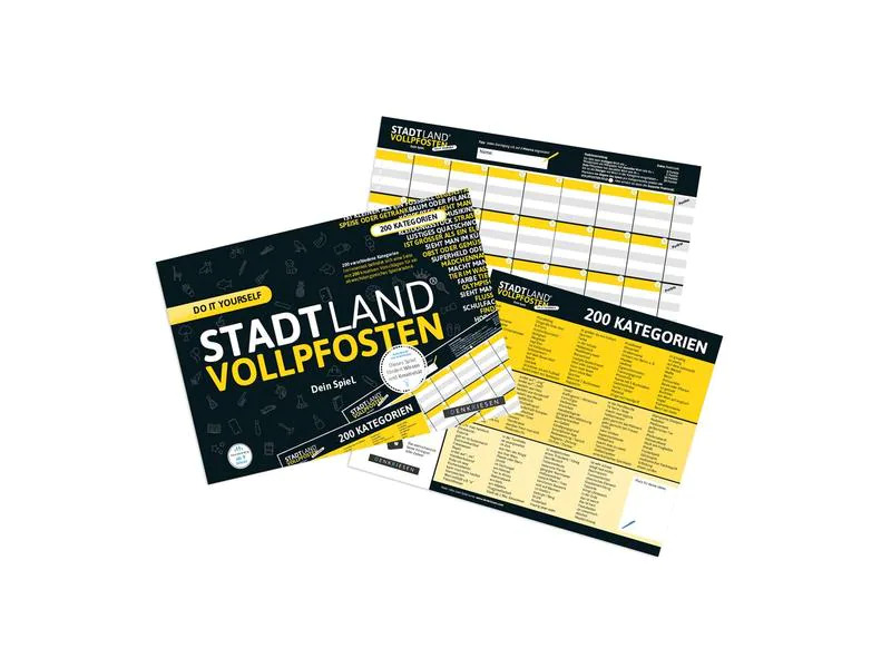 Denkriesen Partyspiel STADT LAND VOLLPFOSTEN - Do It Yourself