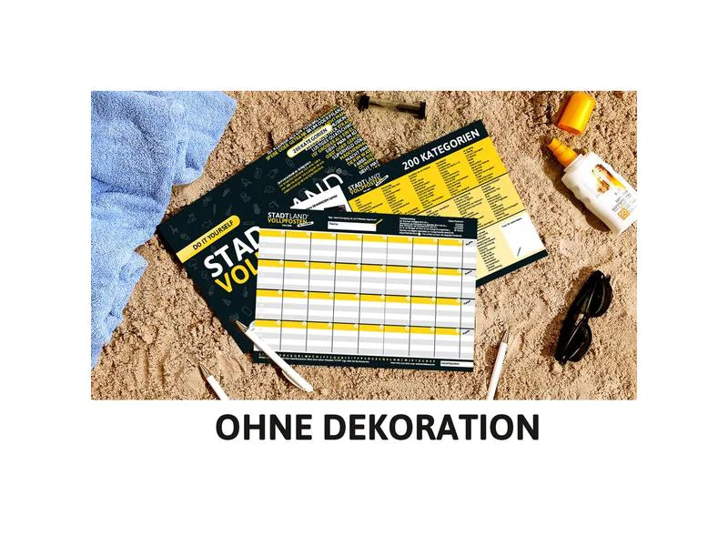Denkriesen Partyspiel STADT LAND VOLLPFOSTEN - Do It Yourself