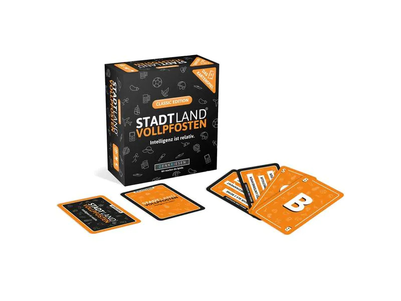 Denkriesen Partyspiel STADT LAND VOLLPFOSTEN – Das Kartenspiel Classic