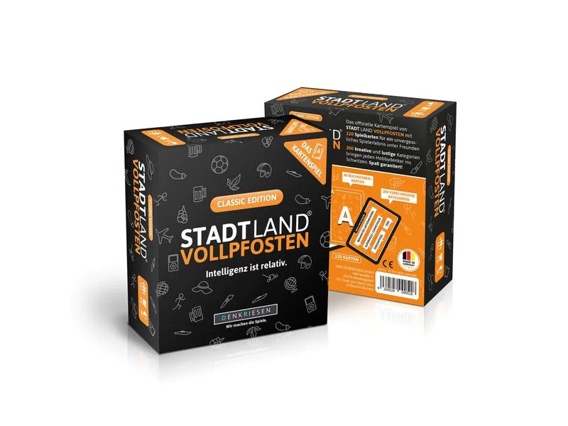 Denkriesen Partyspiel STADT LAND VOLLPFOSTEN – Das Kartenspiel Classic