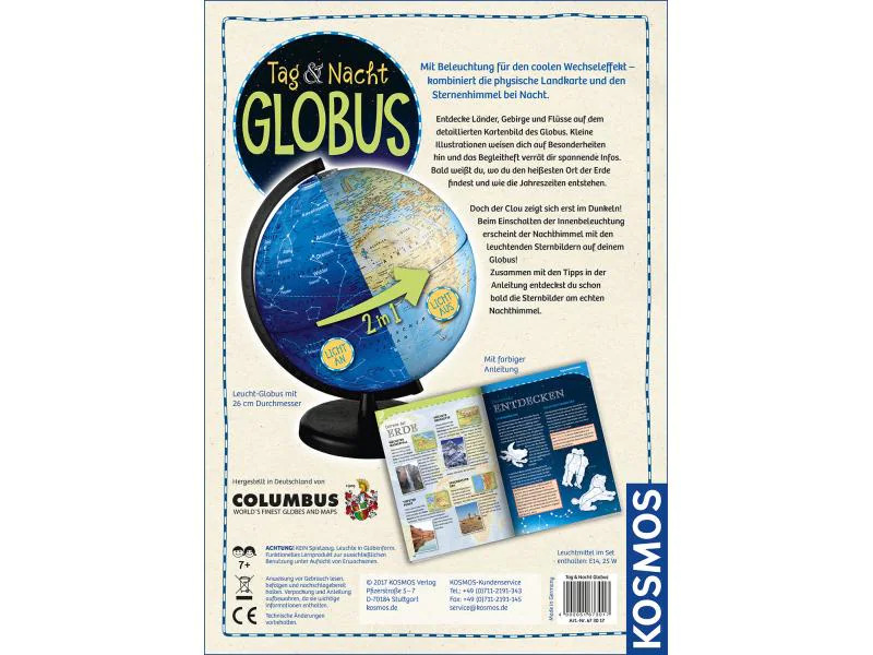 Kosmos Globus Tag &amp; Nacht