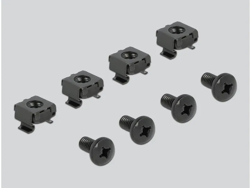 Delock Bürstenleiste 1HE 10 Rack, Schwarz