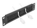 Delock Bürstenleiste 1HE 10 Rack, Schwarz