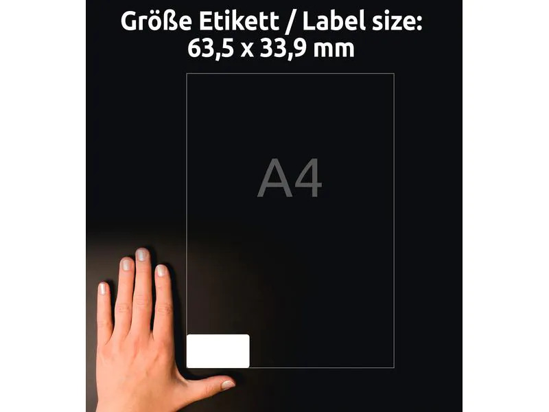 Avery Zweckform Universal-Etiketten J4773 63,5 x 33,9 mm Wetterfest