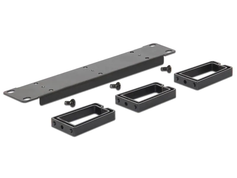Delock Kabelführungspanel 1HE 10 Rack, Schwarz