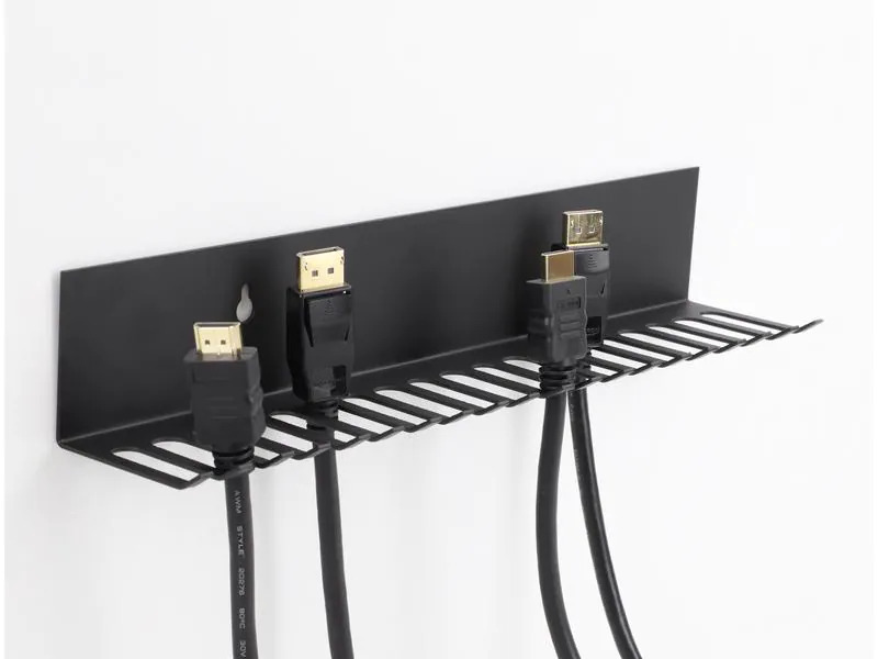 Delock Kabelführungsschiene zur Wandmontage, 318 x 65mm ,Schwarz