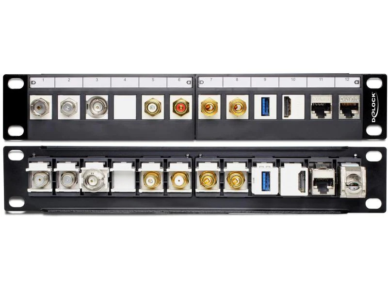 Delock Patchpanel Keystone 12-Port 10 Rack