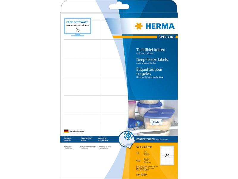 HERMA Tiefkühletiketten 4389 66 x 33.8 mm