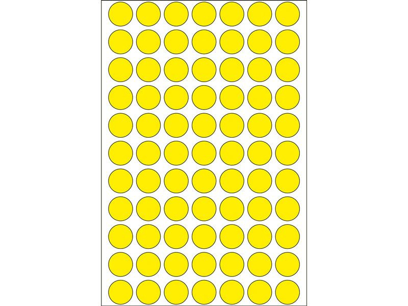 HERMA Vielzweck-Etiketten 2231 13 mm, 32 Blatt, Gelb