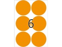 HERMA Vielzweck-Etiketten A4, 2284 Leuchtorange Ø 50 mm, 32 Blatt