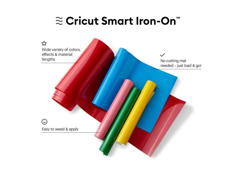 Cricut Aufbügelfolie Smart 33 x 273 cm, 1 Stück, Pink
