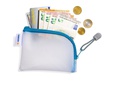 HERMA Etui Mesh Bag A7, 7.4 x 10.5 cm, Blau/Weiss