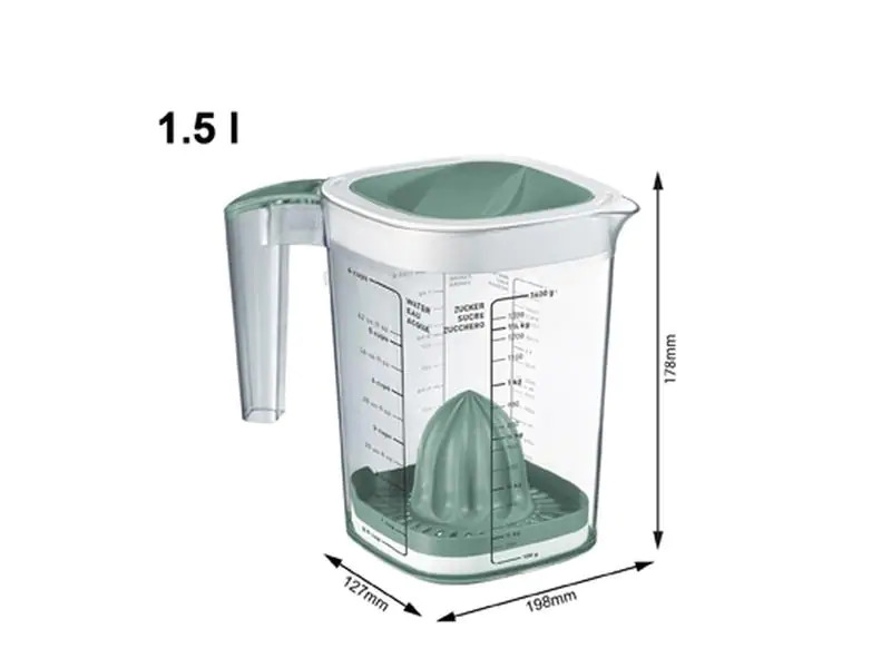 Rotho Messbecher Loft 15 dl, Grün/Transparent