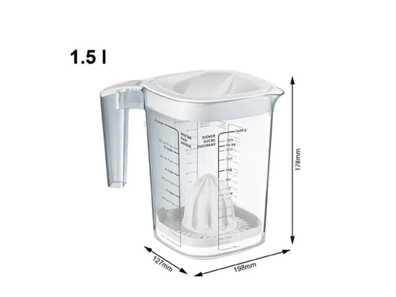 Rotho Messbecher Loft 15 dl, Transparent/Weiss