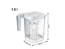 Rotho Messbecher Loft 15 dl, Transparent/Weiss