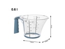 Rotho Messbecher Loft 6 dl, Blau/Transparent