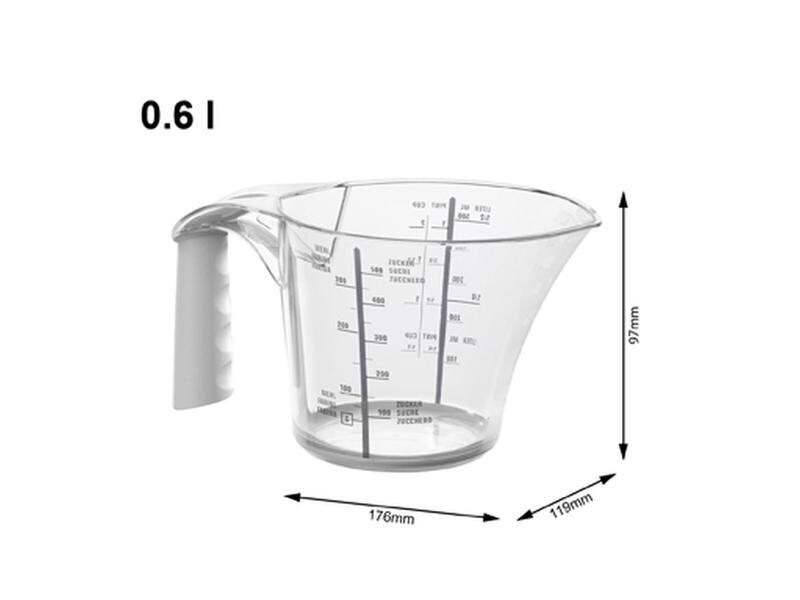 Rotho Messbecher Loft 6 dl, Transparent/Weiss
