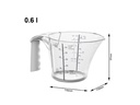 Rotho Messbecher Loft 6 dl, Transparent/Weiss