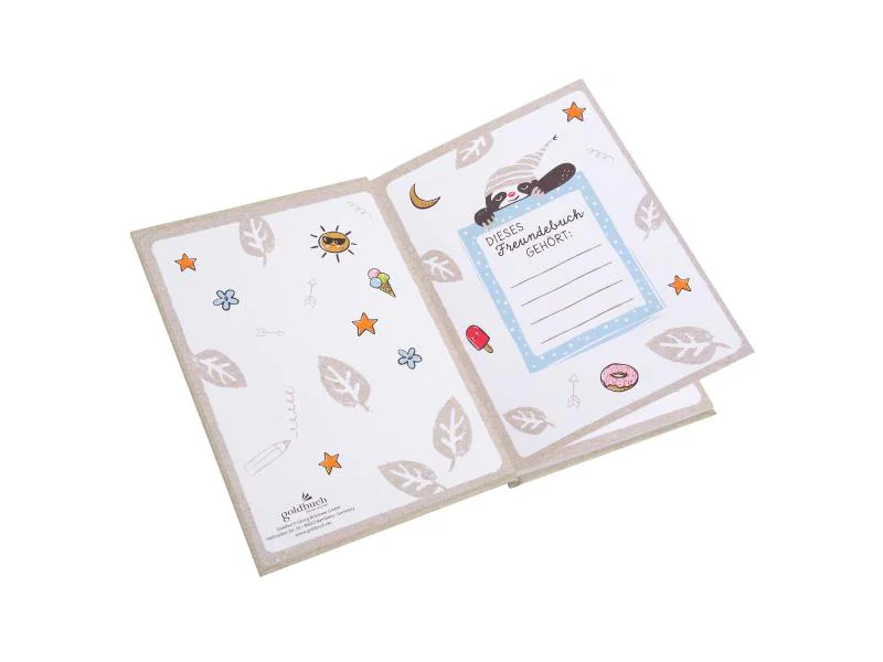 Goldbuch Freundebuch Happylife Faultier